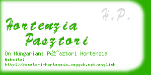 hortenzia pasztori business card